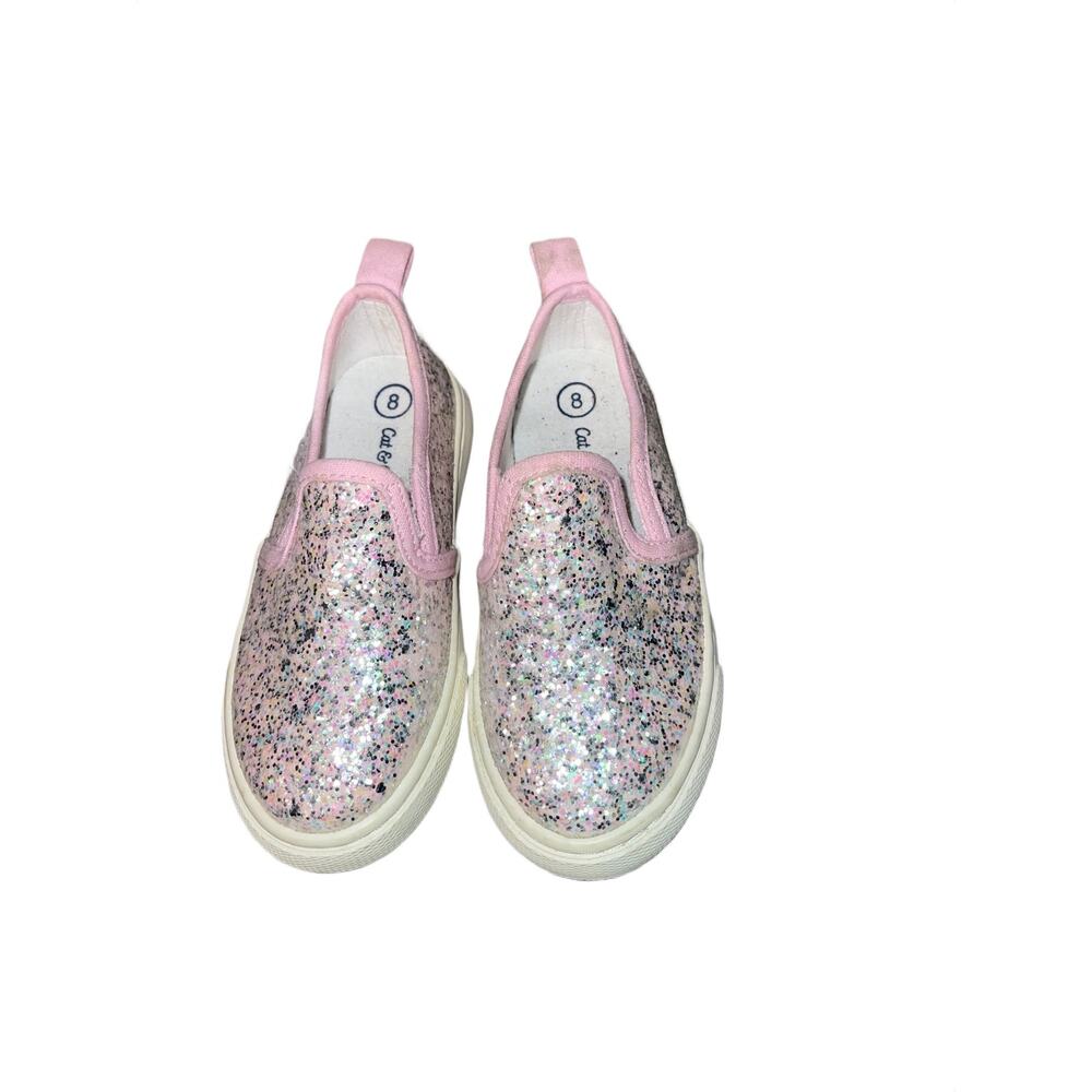 Girls Pink sparkle shoes size 8 - Picture 3 of 3